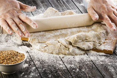 KNEADING DOUGH DATE BREAD