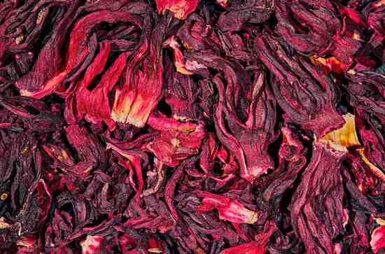 dried hibiscus flower used for tea