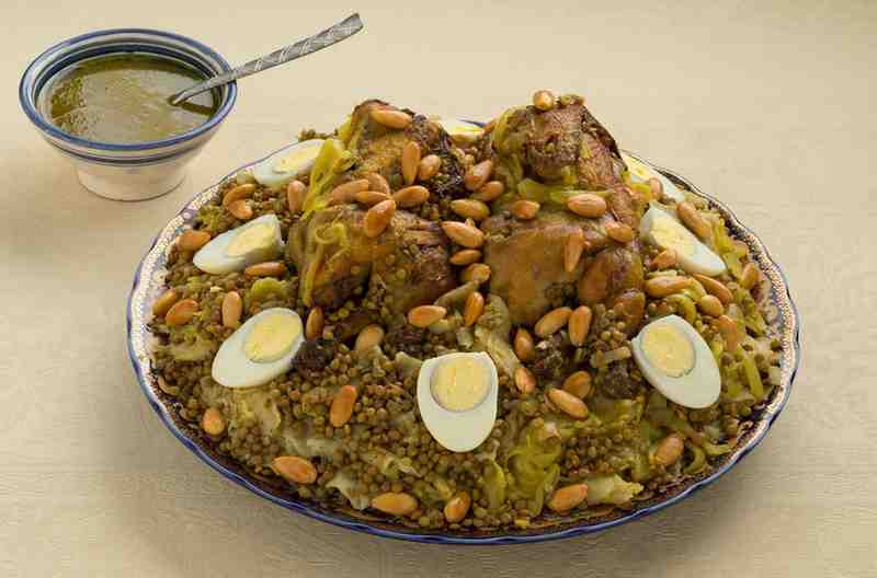 rfissa a famous traditional moroccan dish