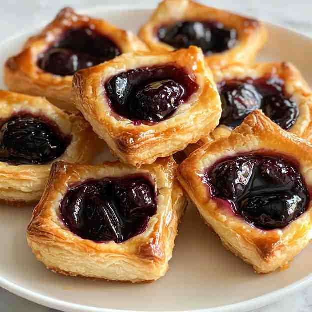Spicy Cherry Tarts with Hot Honey Drizzle,